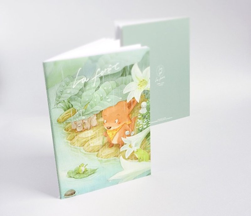 小さな森の小さな本 "草の川を得る」（ノート） - ノート・手帳 - 紙 グリーン