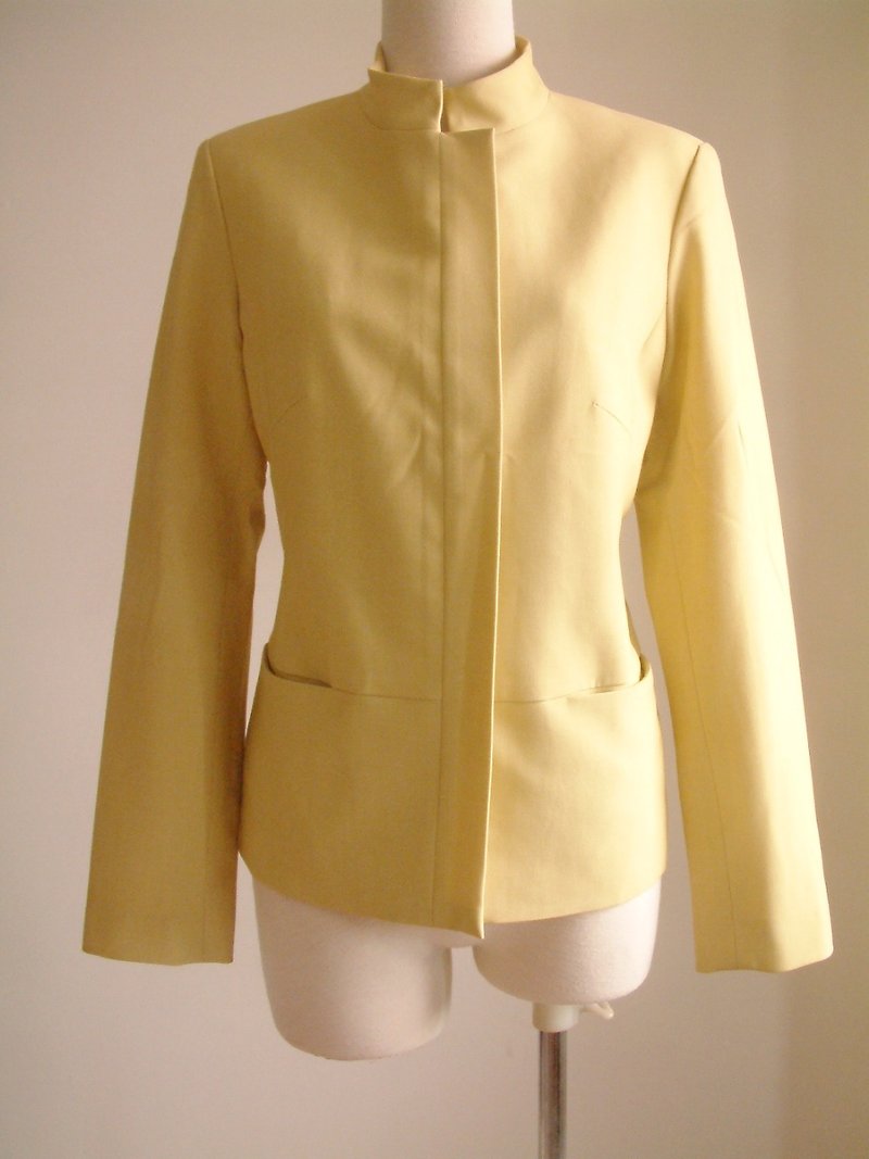 Collar zipper jacket - Women's Tops - Other Materials Yellow