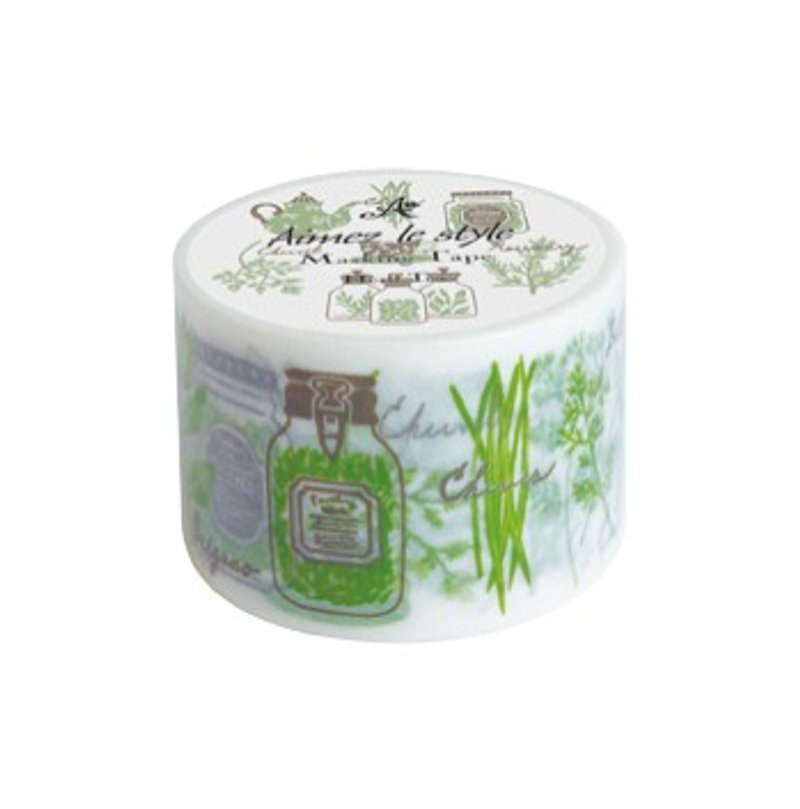 Aimez le style 紙膠帶-草本茶 (A02303) - 紙膠帶/和紙/PET - 紙 綠色