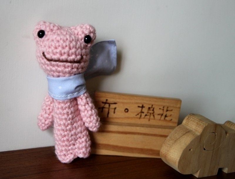 Hand hook doll finger doll woolen doll pink frog - Kids' Toys - Other Man-Made Fibers Pink