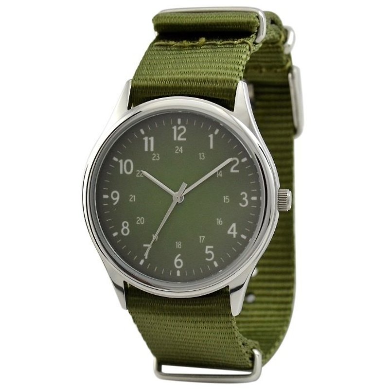 Casual Watch in Nylon Band - Women's Watches - Other Metals Green