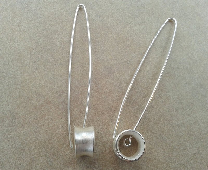 wheel - Earrings & Clip-ons - Other Metals White