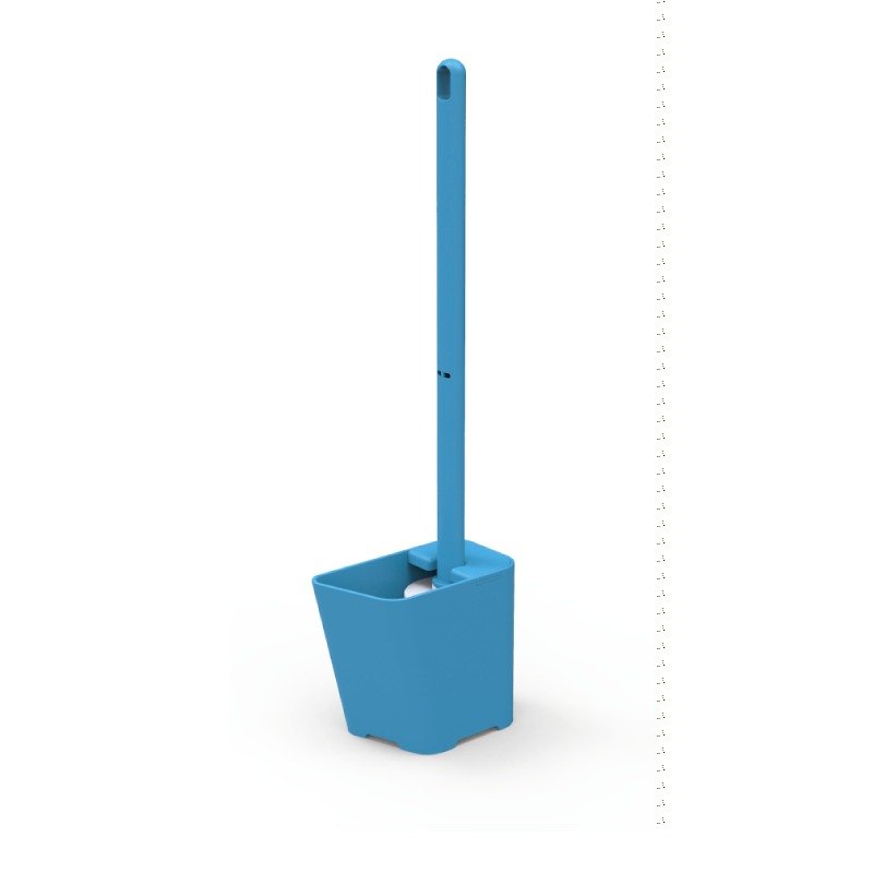 Toilet Brush.Know Pourable Toilet Brush Set-Love Summer Blue - Items for Display - Plastic Blue