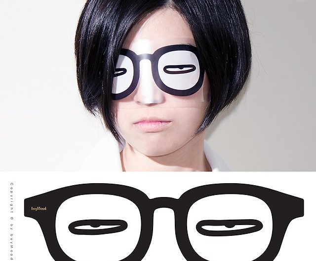 buyMood Fake Awake Glasses Fun Sticker(See Through) - Shop buyMood Stickers  - Pinkoi