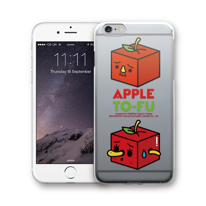 AppleWork iPhone 6/6S/7/8 原創設計保護殼 - 蘋果豆腐 PSIP-231 - 手機殼/手機套 - 塑膠 紅色
