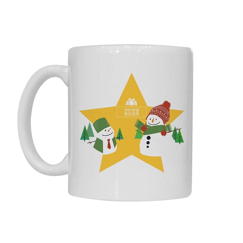 [Handongsongnuan] ordered a Christmas mug! - To have friends come from afar - - แก้วมัค/แก้วกาแฟ - วัสดุอื่นๆ สีเหลือง