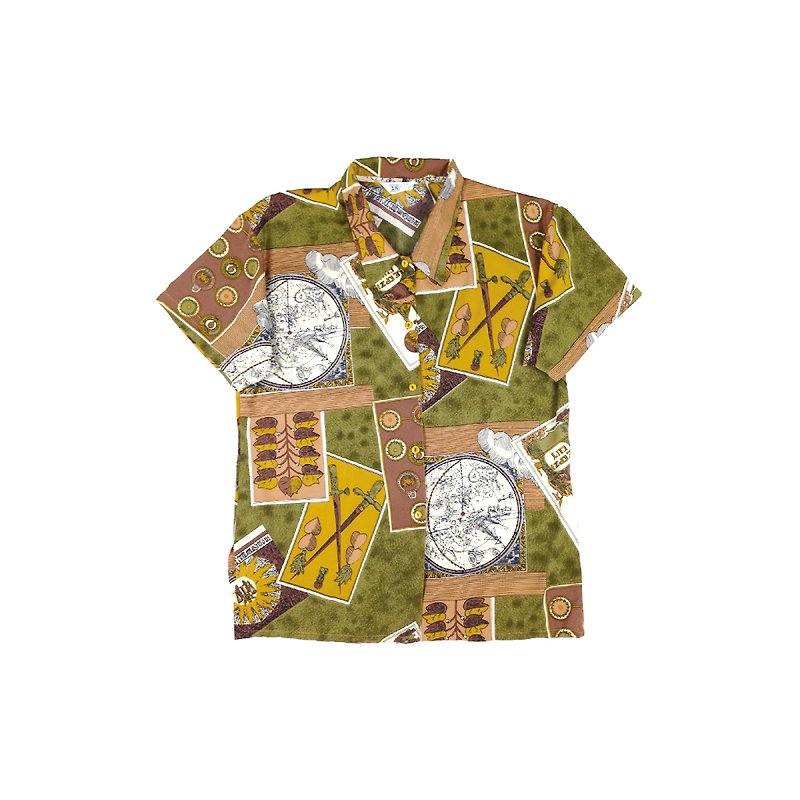 │Thousands of money are hard to buy, know it early│Art totem print vintage shirt VINTAGE/MOD'S - Women's Shirts - Other Materials Gold