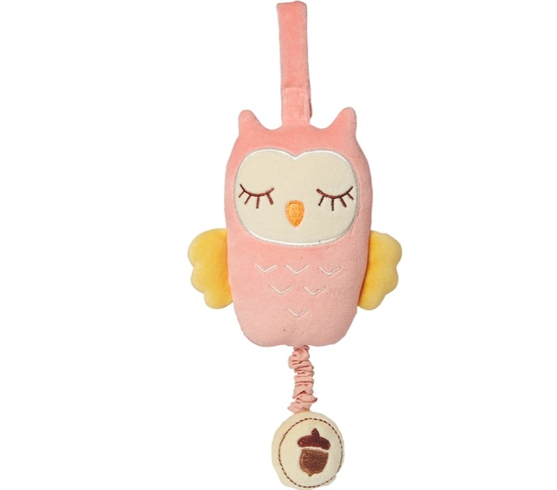 American MyNatural Owl Musical Owl Music Ringtones - Pink - Kids' Toys - Cotton & Hemp Pink