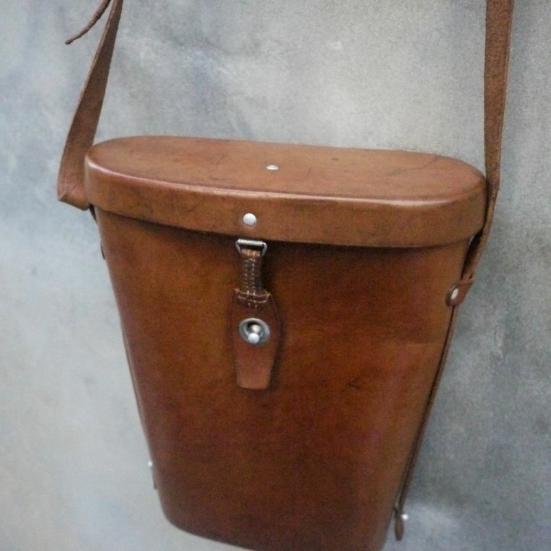 夕卡 Shika // Vintage bag 古董 老件 經典軍用望眼鏡包 {A1-104} - 側背包/斜背包 - 其他材質 咖啡色