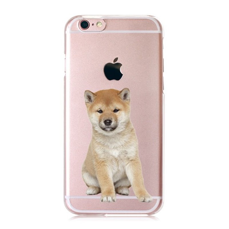iPhone series] [Super Meng stay chirp microphone paragraph Shiba Inu Shiba C / transparent Phone Case - Phone Cases - Plastic Multicolor