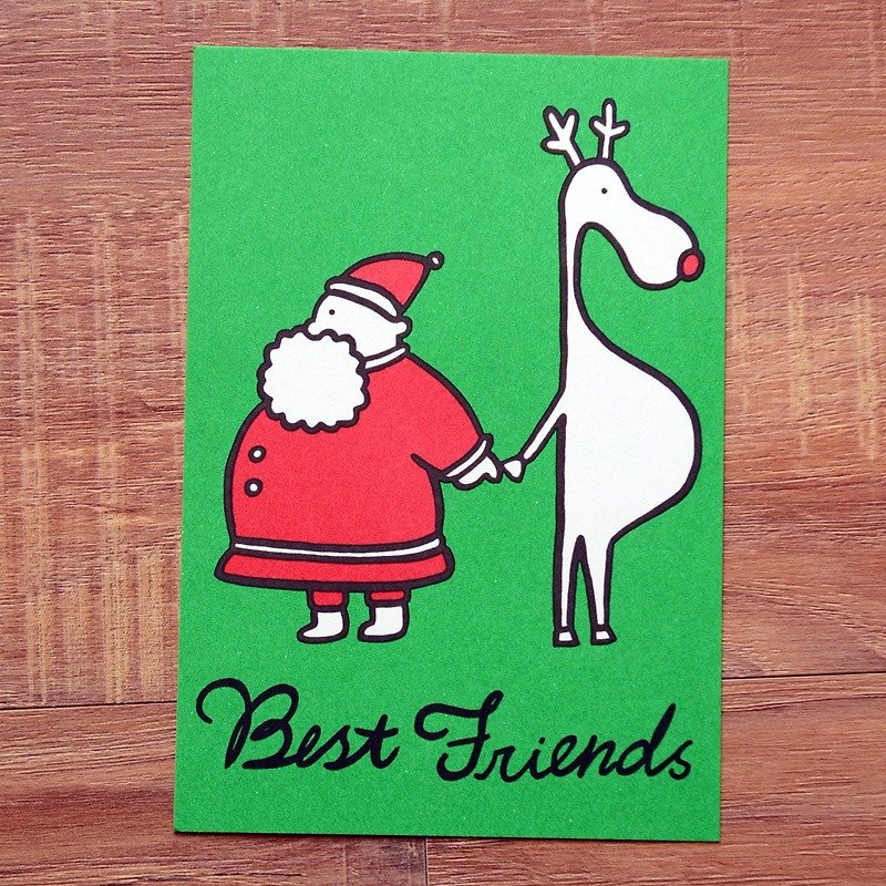 Christmas postcards No. 10 (the last one clearing price !!) - การ์ด/โปสการ์ด - กระดาษ สีเขียว