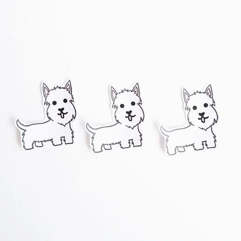 1212 fun design waterproof stickers funny stickers everywhere - West Highland dog - Stickers - Waterproof Material White