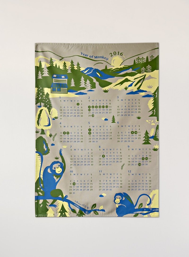 2016 calendar hanging towel - Wall Décor - Other Materials 