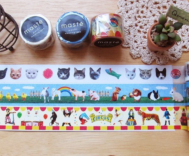 マスキングテープ　イベント　アニマル マステ マスキングテープ マルチ [ファーム(MST-MKT13-A)]アニマルズ