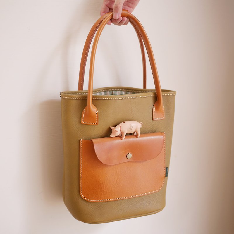 Picnic bag - Handbags & Totes - Genuine Leather Multicolor