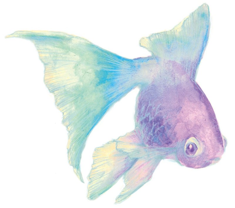 blue goldfish sticker - シール - その他の素材 ブルー