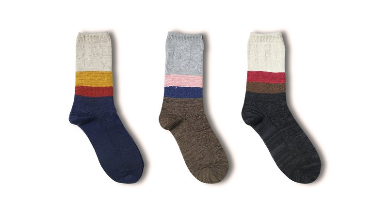 【新發售】FOR GIRLS，手感記錄，細織生活！ // 疊疊樂方塊拼接襪子 :::DAWN' make up your feet ::: - Socks - Other Materials Multicolor