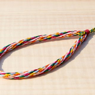 Blending woven silk Wax wire rope camera / key ring - multicolor silk Wax rope (customized)