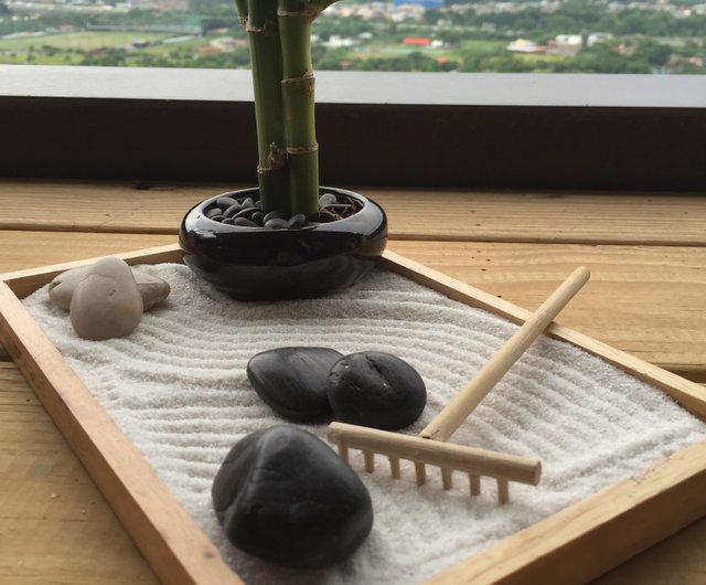 Pure Natural Diy Group Of Japanese Zen Zen Dry Landscape Chamber Sandbox Potted Bamboo Plant Spa Smaller Objects Zen Potted Gift Shop Pure Nature Plants Floral Arrangement Pinkoi