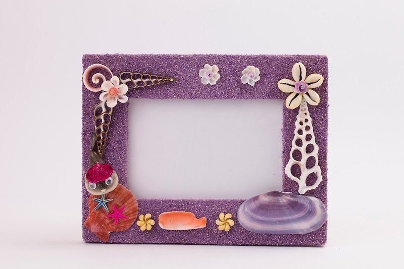 Hand made your drunk precious photo frame - purple romance - Picture Frames - Wood Purple