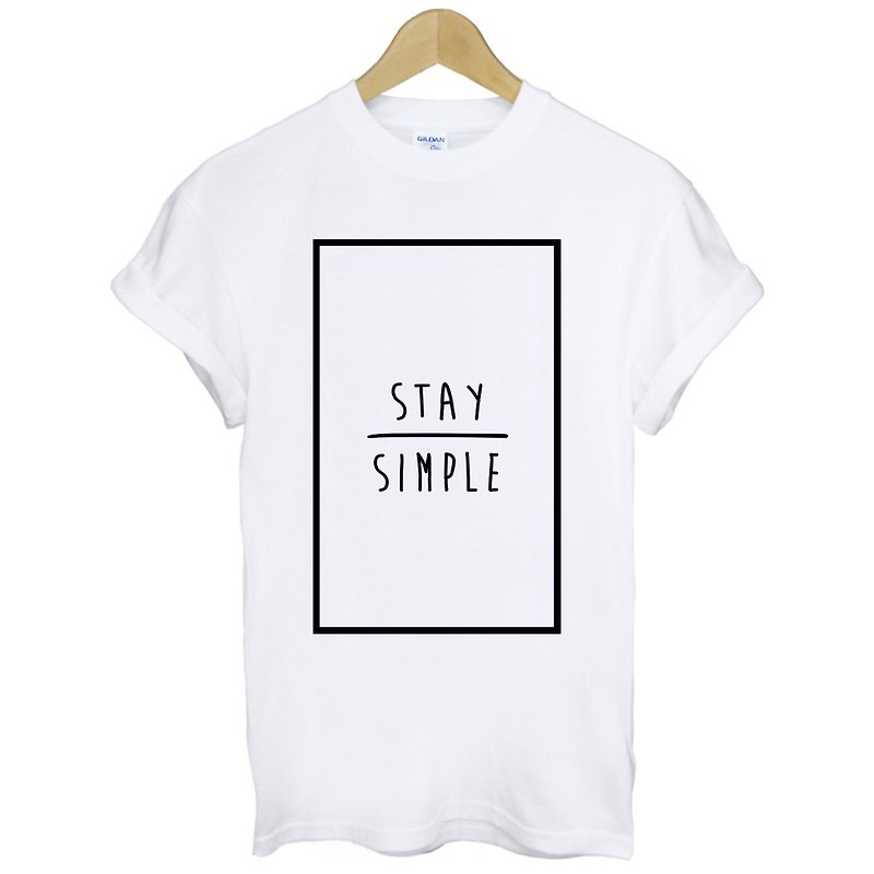 STAY SIMPLE-Rectangle short-sleeved T-shirt-2 colors to keep it simple, rectangle, triangle, geometric design, self-made brand, fashionable, round, green, Hipster - Men's T-Shirts & Tops - Other Materials Multicolor