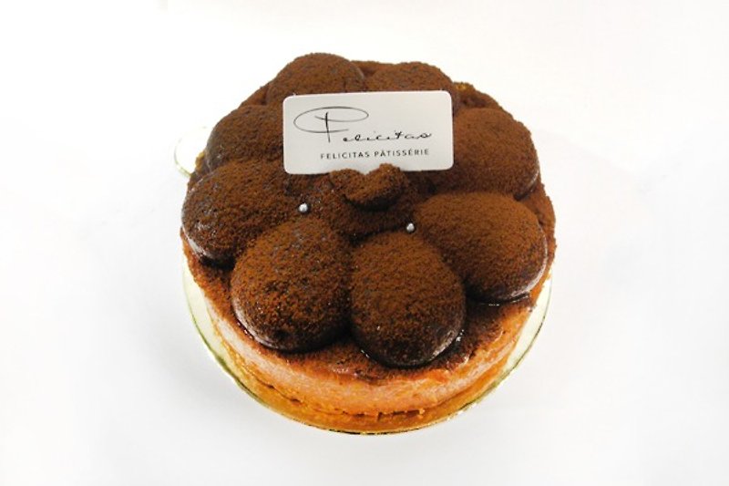 [Felicitas Pâtissérie] raw chocolate tower Tart De Chocolat Bru - Savory & Sweet Pies - Fresh Ingredients Brown