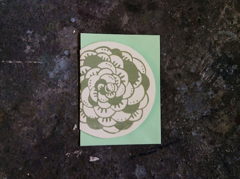 [Zhizhizhi] feel card - Camellia - การ์ด/โปสการ์ด - กระดาษ สีเขียว