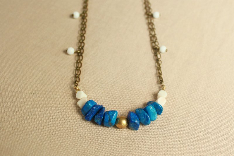 情人節禮物 ♥ Ohappy 藍色的星空項鍊 - n31 - Necklaces - Other Metals Blue