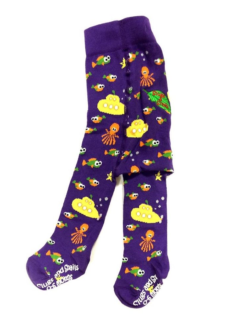 2014  秋冬Slugs & Snail 淺水艇與章魚有機棉褲襪 - 其他 - 棉．麻 紫色