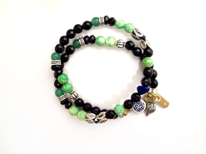 Antique single product detailed fashion ore bracelet - สร้อยข้อมือ - วัสดุอื่นๆ สีเขียว