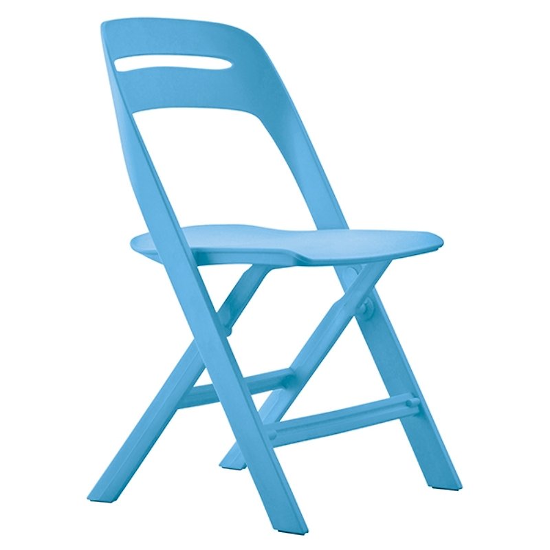 NOVITE 诺维特_all plastic folding chair/aqua blue (products are only delivered to Taiwan) - Other Furniture - Other Materials Blue