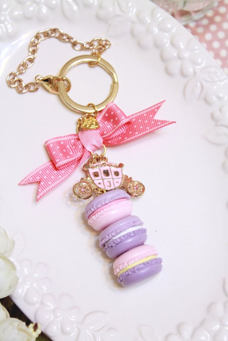 Belle Epoque (purple) ~ gorgeous Stacker dual Macaron key ring / bag Strap - Other - Other Materials Purple