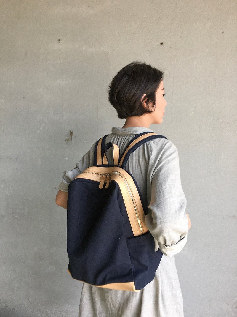 背包 WEEK N BACKPACK (NAVY&BEIGE) - Backpacks - Other Materials Blue