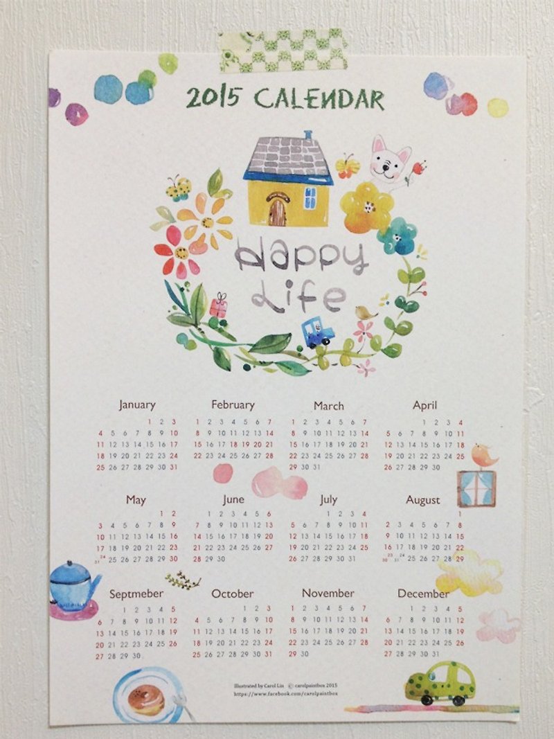 Caroline illustration / 2015 calendar large card - Calendars - Paper 