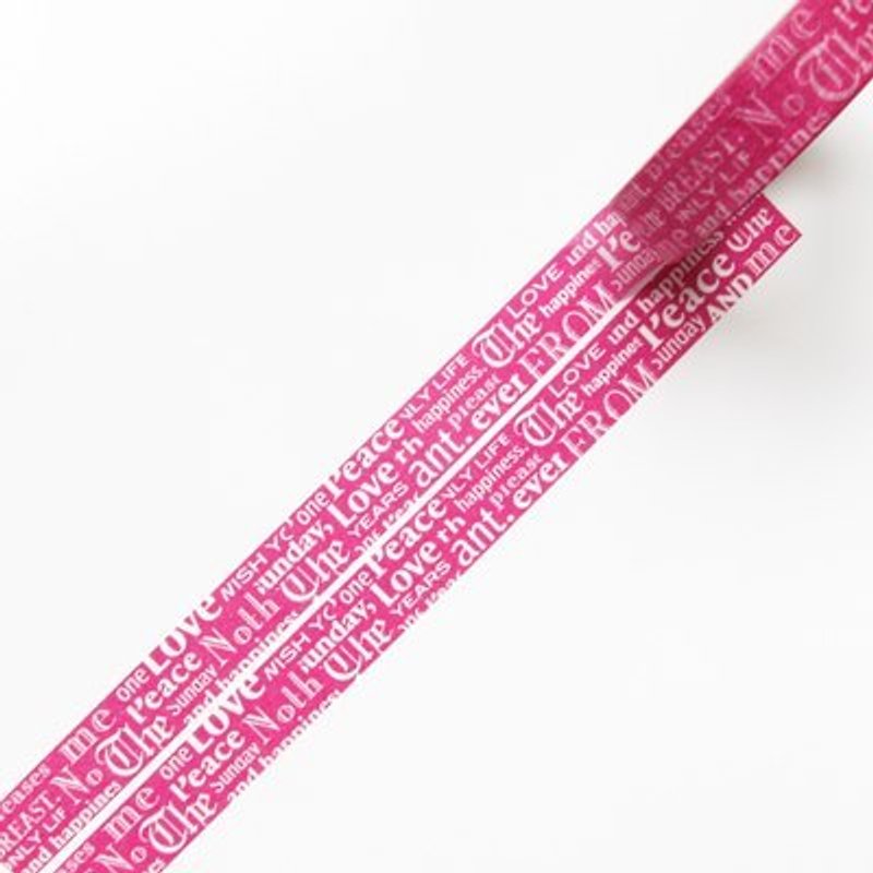 Aimez le style and paper tape (01,290 English font - darkviolet) - Washi Tape - Paper Red