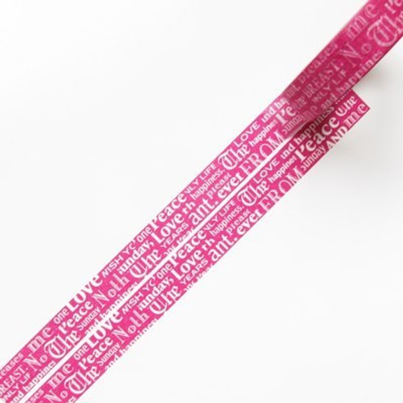 Aimez le style and paper tape (01,290 English font - darkviolet) - มาสกิ้งเทป - กระดาษ สีแดง