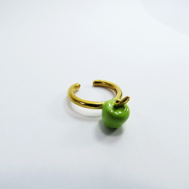 綠蘋果黃銅戒指 - 戒指 - 其他金屬 綠色