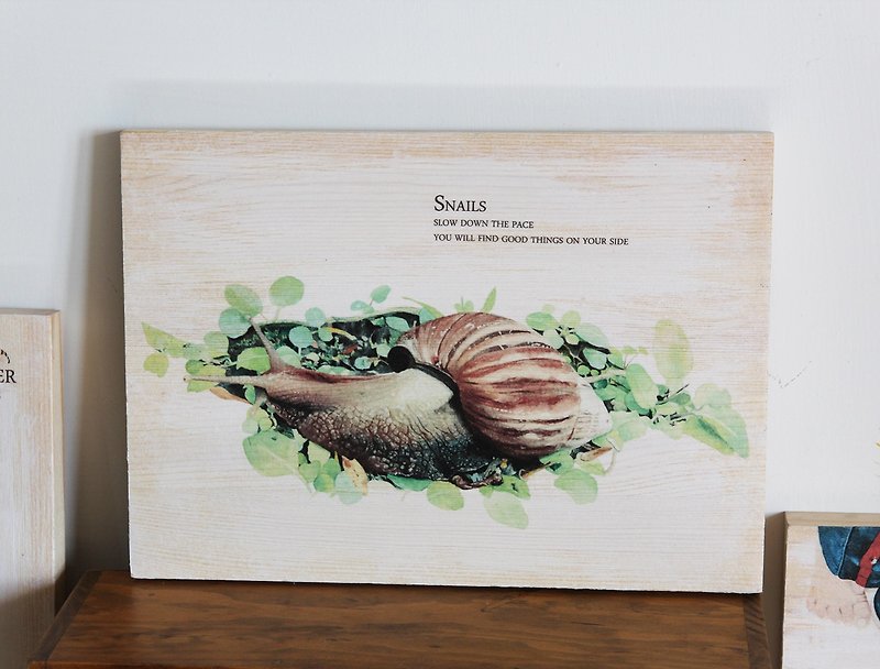 ゴードン-NSJ家具の絵画シリーズ - カタツムリ - 置物 - 木製 多色