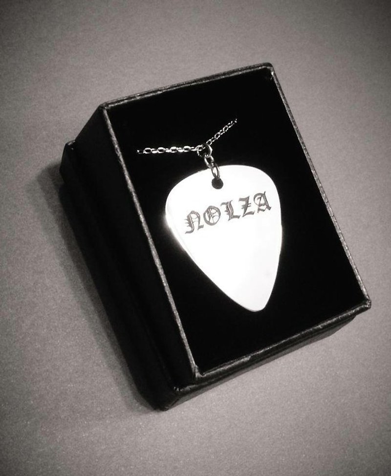 Ohappy customized merchandise Harmonie guitar piece stainless steel necklace - CMnst1 [postal free transport] - สร้อยคอ - โลหะ สีเทา