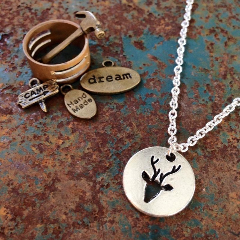 【Story Necklace 故事項鍊】鹿；熟 - 項鍊 - 其他金屬 
