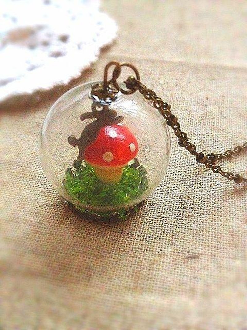 [Imykaka] ♥ crystal ball mill regardless bunny necklace red valentines - Necklaces - Glass Multicolor