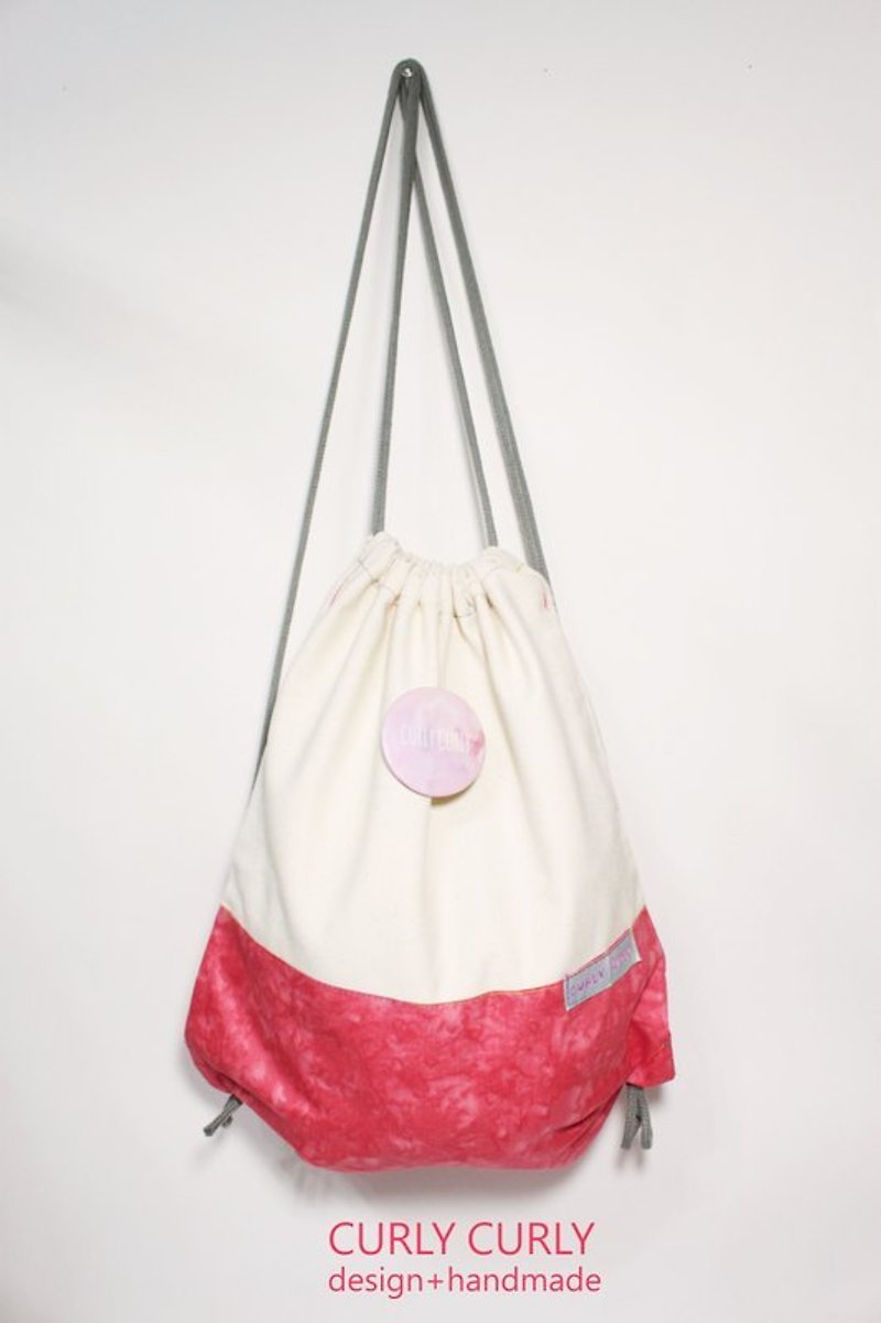 [CURLY CURLY] Pure Bags _The berry (贈送限定款別針一枚) - 水桶袋/索繩袋 - 其他材質 粉紅色