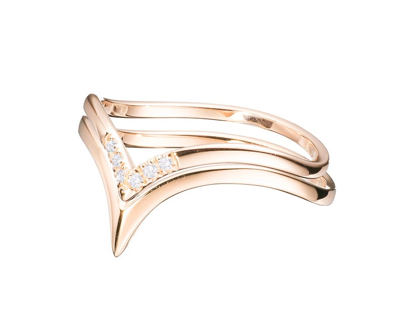 14k ゴールドの婚約指輪、彼女のためのダイヤモンド プロミス リング、現代の婚約指輪 - ペアリング - 貴金属 ゴールド