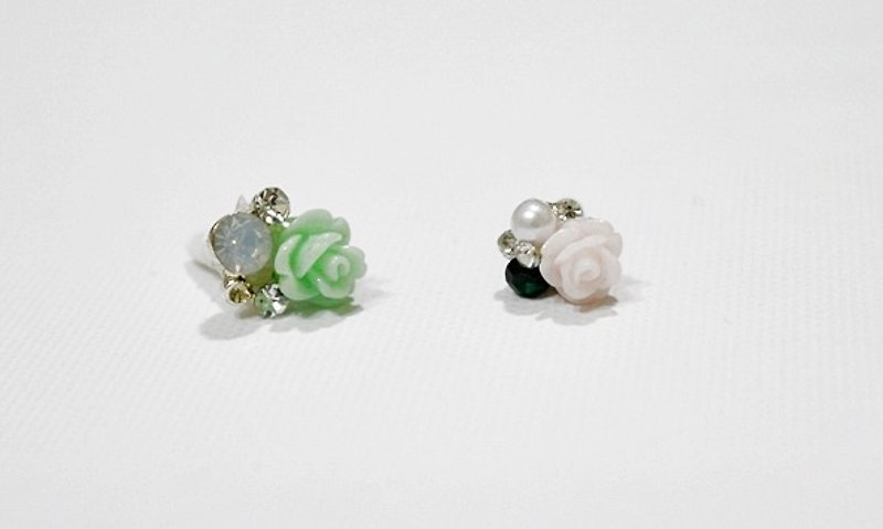 ＊絹秀玫瑰＊－耳機塞系列－//綠色已售出//-只剩粉色唷 - 耳機/藍牙耳機 - 塑膠 綠色