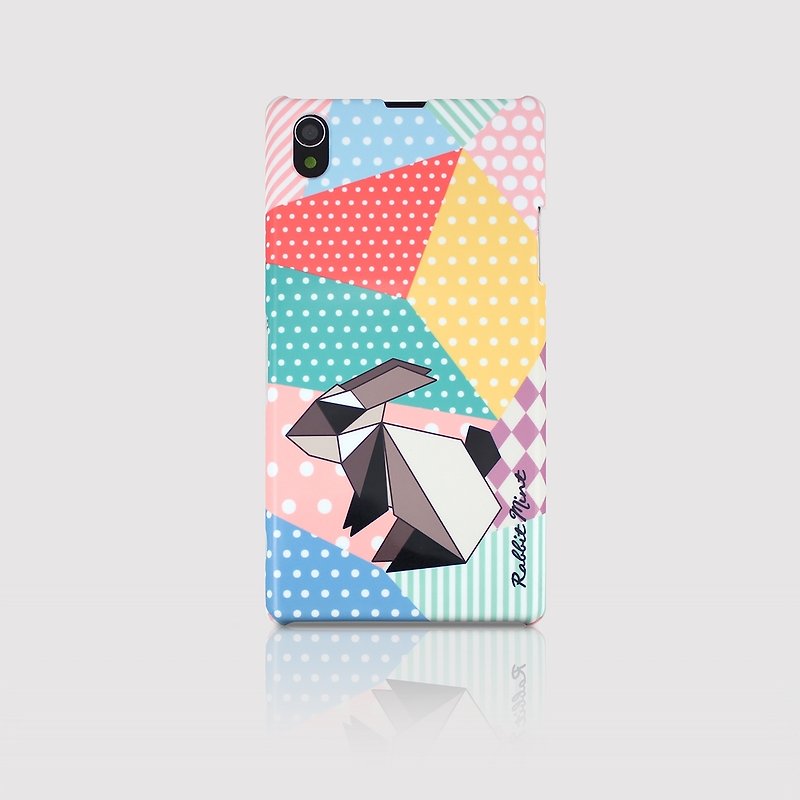 (Rabbit Mint) Mint Rabbit Phone Case - Origami Rabbit Series - Sony Z1 (P00057) - Phone Cases - Plastic Blue