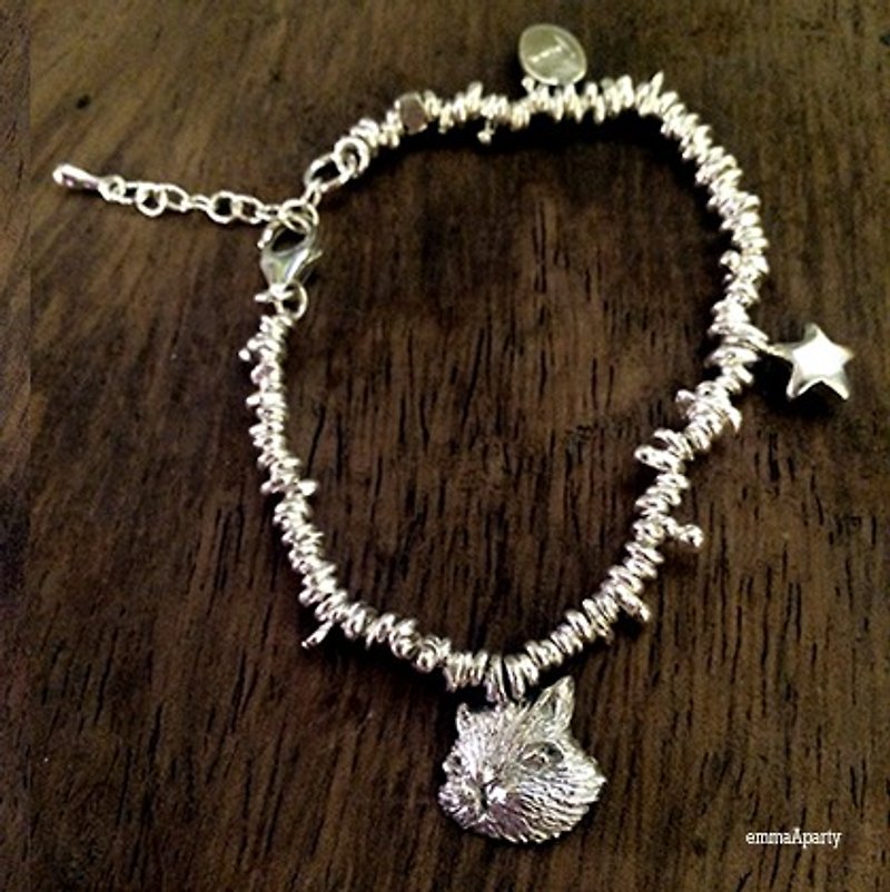 emmaAparty sterling silver bracelet'' flower cat bracelet - Bracelets - Sterling Silver 