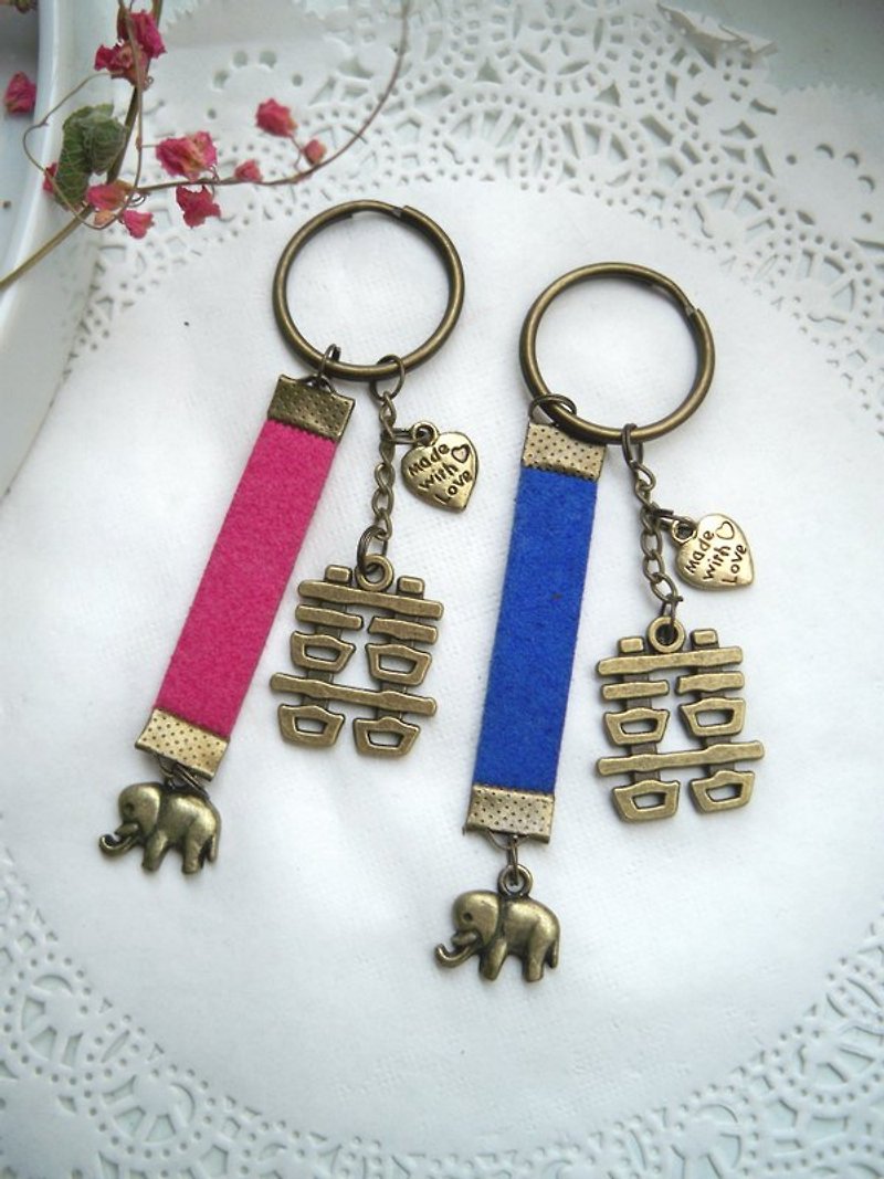Double 囍-like kiss and love (a pair) - Charms - Other Metals Multicolor