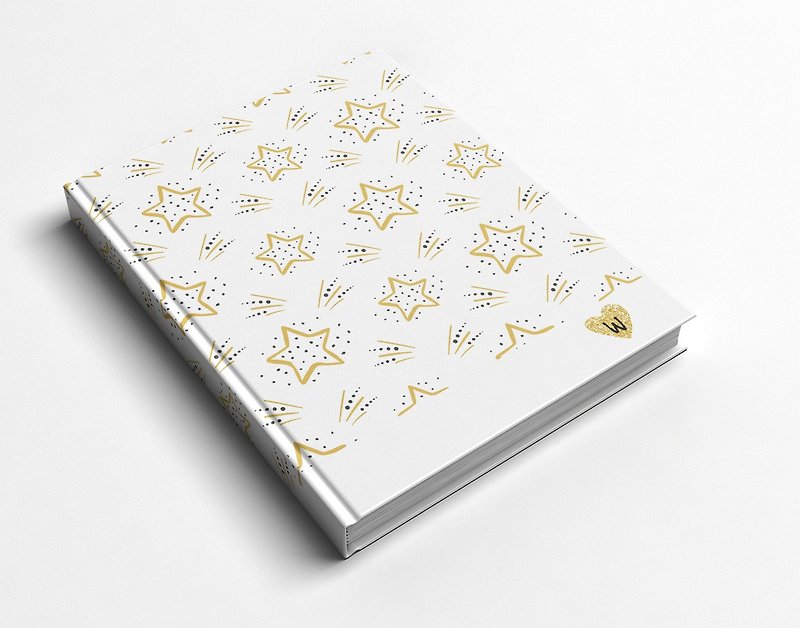 Rococo strawberry WELKIN hand-made notebook/handbook/diary-shining star - สมุดบันทึก/สมุดปฏิทิน - กระดาษ ขาว