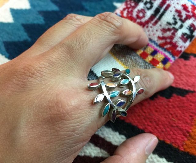 Handmade 950 silver qocha ring