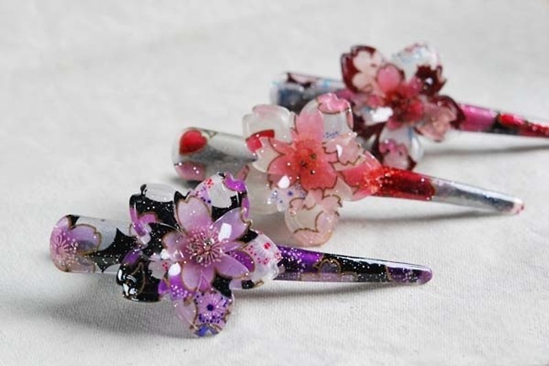 Sakura, Lihua Sakura, 12.5cm bird's mouth clip, crane mouth clip - three colors - เครื่องประดับผม - อะคริลิค 
